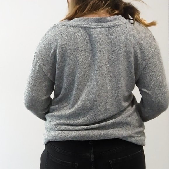 H&M relaxed grey sweater size S - Picture 3 of 5